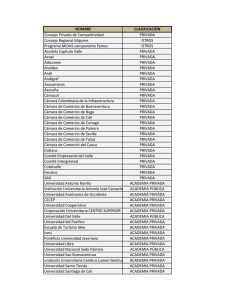 NOMBRE CLASIFICACIÓN Consejo Privado de Competitividad