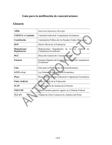 Anteproyecto de la guía para la notificación de concentraciones.