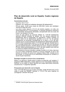 Plan de desarrollo rural en España: Cuatro regiones de