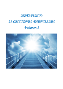 METAFISICA: 21 LECCIONES ESENCIALES Volumen 1