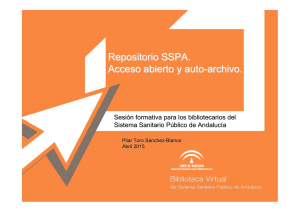 Repositorio SSPA. Acceso abierto y autoarchivo