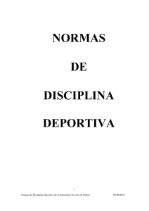 NORMAS DE DISCIPLINA DEPORTIVA