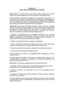 CAPITULO 6 DE LA FISCALIA GENERAL DE LA NACION Artículo