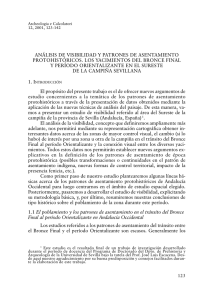 análisis de visibilidad y patrones de asentamiento protohistóricos