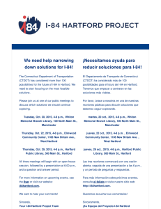 We need help narrowing down solutions for I-84!