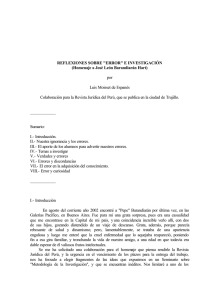 REFLEXIONES SOBRE "ERROR" - Academia Nacional de Derecho