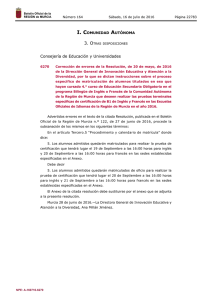 Corrección de errores - Boletín Oficial de la Región de Murcia