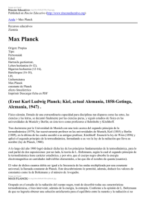 Max Planck - Rincón Educativo