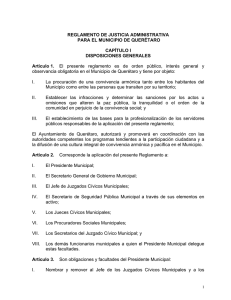 Reglamento de Justicia Administrativa para el Municipio de Querétaro