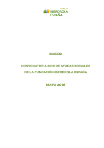 BASES: MAYO 2016 - Fundación Iberdrola España