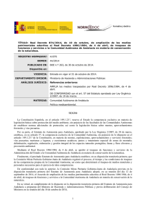 Real Decreto 874/2014, de 10 de octubre, de ampliación de los