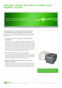 Impresora térmica de recibos en ambas caras RealPOS™ de NCR
