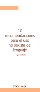 10 recomendaciones para el uso no sexista del lenguaje