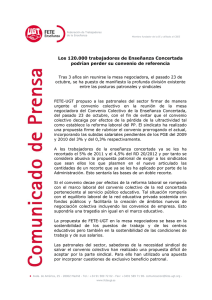 Los 120.000 trabajadores de Enseñanza Concertada - FETE-UGT