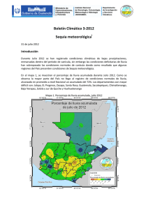 Boletín Climático 3-2012 Sequia meteorológica