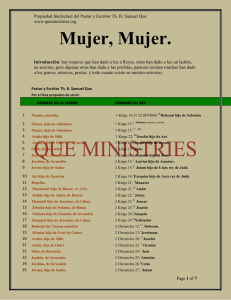 Mujer, Mujer - queministries.org