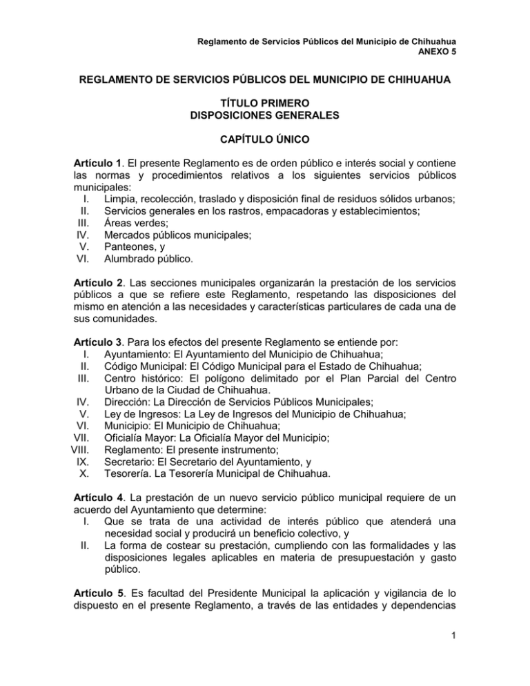 Reglamento De Servicios PÚblicos Del Municipio De 2655