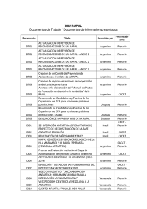 XXV RAPAL Documentos de Trabajo / Documentos de Información