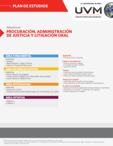 procuración, administración de justicia y litigación oral