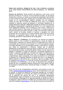 Reglas comunes delegación, voto a distancia y asistencia