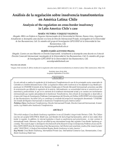 Análisis de la regulación sobre insolvencia