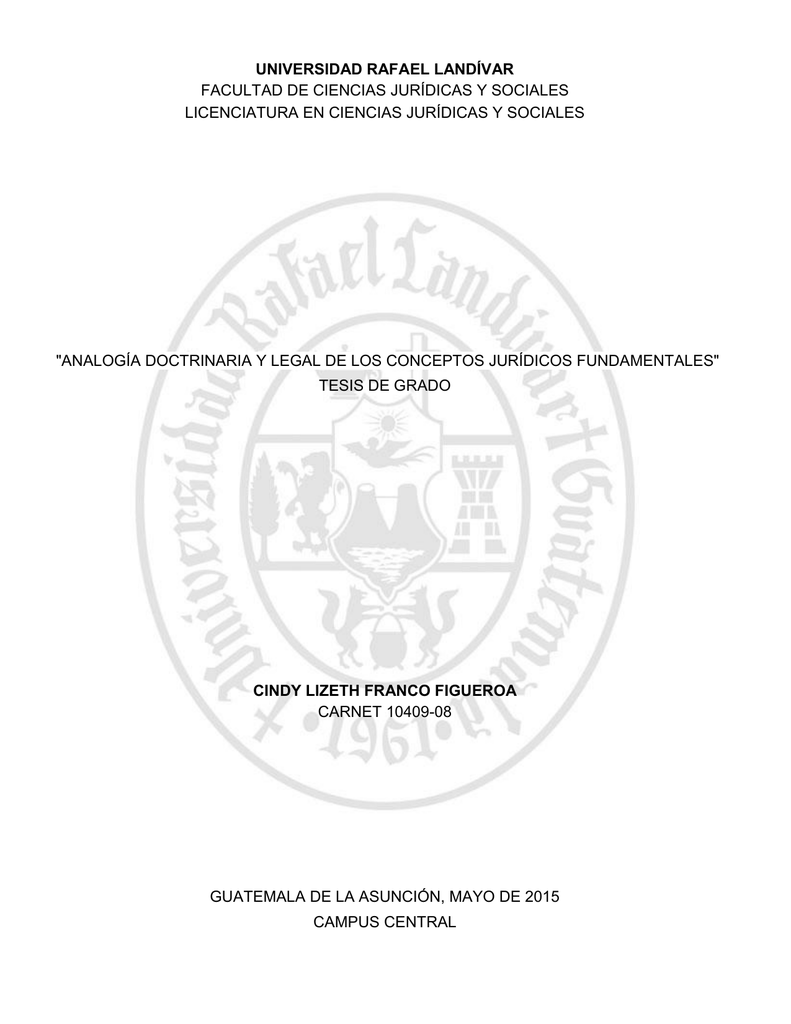 analogía doctrinaria y legal de los conceptos jurídicos