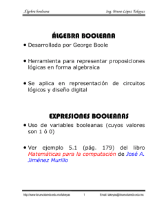 Álgebra booleana - Instituto Tecnológico de Nuevo Laredo