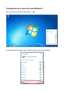 Configuració de la xarxa wifi sota Windows 7