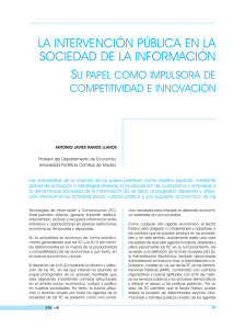 la intervención pública en la sociedad de la información. su papel