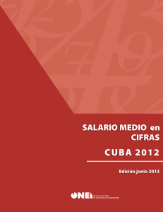 Salario medio mensual - Oficina Nacional de Estadísticas. Cuba