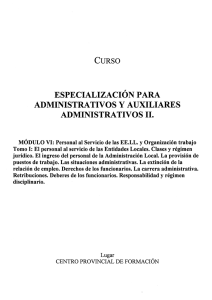 especialización para administrativos y auxiliares administrativos ii.