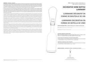 decorative wine bottle luminary luminaire décoratif en forme de