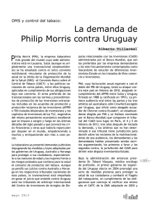 La demanda de Philip Morris contra Uruguay