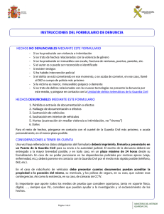 INSTRUCCIONES DEL FORMULARIO DE DENUNCIA