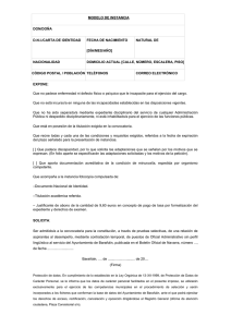 Modelo de instancia - Ayuntamiento de BARAÑAIN