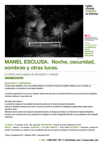 Curso Especialización Manel Esclusa. Noche, oscuridad, sombras y