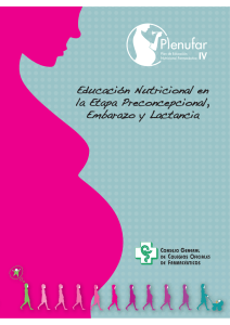 Educación Nutricional en la Etapa Preconcepcional, Embarazo y