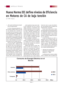 Nueva Norma IEC define niveles de Eficiencia en Motores de