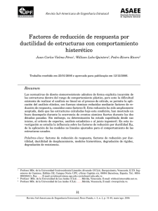 Factores de reducción de respuesta por ductilidad de estructuras