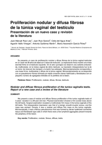 Proliferación nodular y difusa fibrosa de la túnica vaginal del testículo