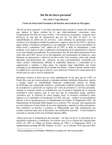 Sin fin de lucro personal - Recinto Universitario de Mayagüez