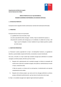 Departamento de Reformas Legales Servicio Nacional de la Mujer 1