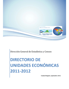 Documento Directorio de Unidades Económicas 2011-2012