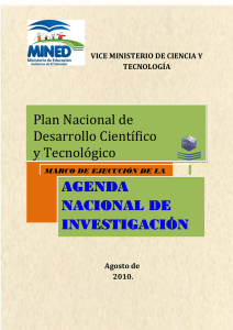 Propuesta del Plan Nacional de Desarrollo Científico y Tecnológico