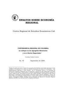Convergencia regional en COlombia