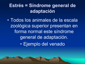 Estrés = Síndrome general de adaptación • Todos los animales de