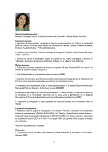 Curriculum Vitae - Universidad Pablo de Olavide, de Sevilla
