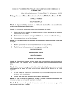 CÓDIGO DE PROCEDIMIENTOS PENALES PARA EL ESTADO