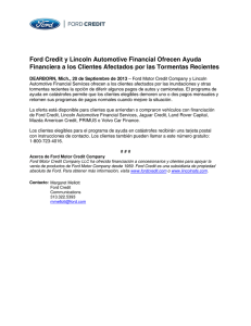 Ford Credit y Lincoln Automotive Financial Ofrecen Ayuda