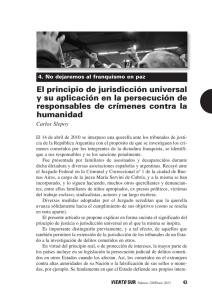 El principio de jurisdicción universal y su aplicación en